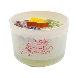 Princess Pippa's Place Healing Candles with Crystals Inside- Natural Soy Wax 7 Stones Crystal Candle Jar