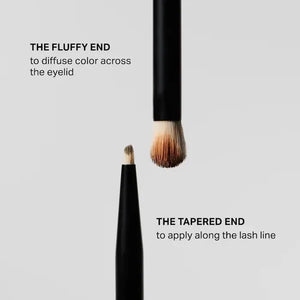 MERIT - Double-Sided Eyeshadow Brush - Dual-Ended Makeup Brush for Precise Application, Blending, and Smooth Pigment Distribution - Soft Synthetic, Vegan & Travel-Friendly GenericBuy Supplements Australia