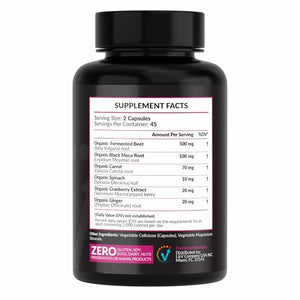 EVERYDAY NUTRITION Organic Fermented Beet Root & Black Maca Capsules with Carrot, Spinach, Cranberry & Ginger | Superfood for Energy, Stamina & Wellness | 90 Veggie Capsules | Made in USA EVERYDAY NUTRITIONBuy Supplements Australia