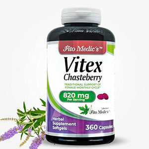 FITO MEDIC'S Lab - Vitex Supplement for Women - chasteberry- Menopause Support - 820 mg