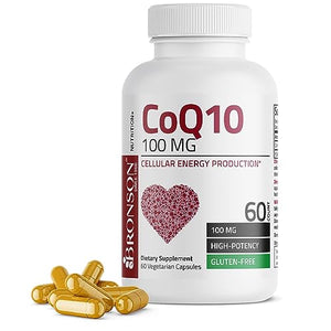 Bronson CoQ10 100 MG High Potency Cellular Energy Production, 60 Vegetarian Capsules