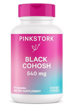 Pink Stork Black Cohosh Supplements for Women - Perimenopause & Menopause Support