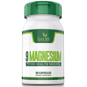 Magnesium Supplement with 9 Forms of High Absorption Magnesium Glycinate, L-threonate, Citrate, Malate and More for Muscle, Brain Support, Non-GMO, Gluten & Soy Free, 60 Capsules Simlike buy supplements Au