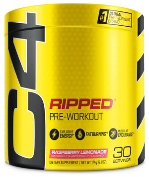 Cellucor C4 Ripped Pre Workout Powder Raspberry Lemonade | Creatine Free + Sugar Free