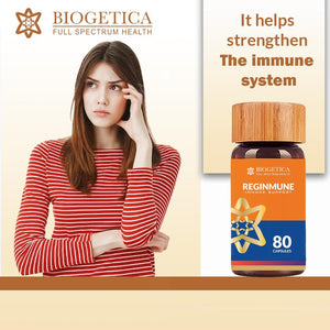 Biogetica Reginmune - Natural Immune Support Care Daily Boost Immune System Booster - 80 Capsules Biogetica buy supplements Au