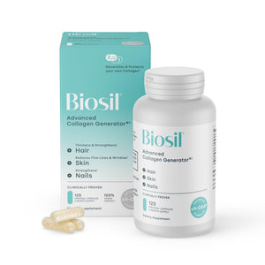 Biosil Collagen Booster Supplement - 120 Original Capsules - Patented ch-OSA Activator for Skin, Hair, Nails & Joints - Supports Natural Production - 60-Day Supply Biosil buy supplements Au