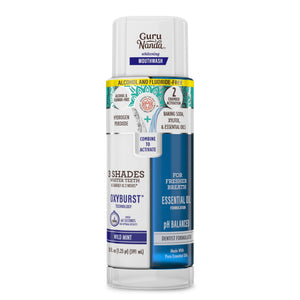 supplement productsGuruNanda Teeth Whitening Dual Barrel Oxyburst Mouthwash - Alcohol & Fluoride Free, Hydrogen Peroxide to Promote Whiter Teeth - Wild Mint - 20 Fl Oz - JerryCherryUSA