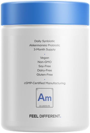 Codeage Akkermansia Muciniphila Probiotic Ultra - High-Potency 500M AFUs Akkermansia Probiotic Supplement - Enhanced Daily Probiotic & Prebiotic, Chicory Inulin - 3-Month Supply - 90 Capsules CodeageBuy Supplements Australia
