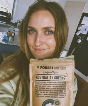 Certified Organic Australian Greens Whole Food Blend | 7 Incredible Whole Foods | No fillers or additives Forest Super Foods buy supplements Au