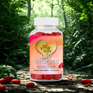 VITA JKORE Red Veggies Superfood Gummies, Energy & Immunity Booster, 60 Count Dietary Supplement, Natural Beetroot Blend VITA JKORE buy supplements Au