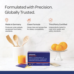 Orthomol Immun Pro, Immune Support & Gut Health Powder & Capsules for Adults with Probiotics, Prebiotics, Fiber, Vitamin C, Zinc, Selenium, Iodine, Vitamin D, E, A,B, Calcium (30 Day Supply) Orthomol buy supplements Au