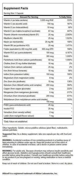 Swanson Active One Multivitamin with Iron 90 Capsules Swanson