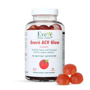 Everé ACV Glow Gummies – Apple Cider Vinegar with B12, B6, Iodine, Folate, Beetroot & Pomegranate – Daily Wellness Support for Energy & Balance The EverÉ Natural Alchemy buy supplements Au