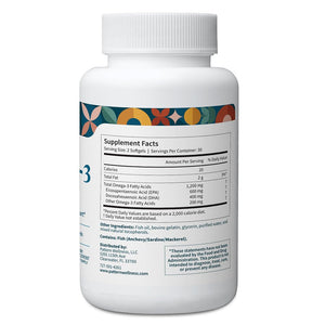 Pattern Wellness Omega 3 Softgels - Pure Fish Oil Formula - Helps Maintain Brain, Heart & Joint Health - 3rd Party Lab Tested - Non-GMO, Dairy-Free, Gluten-Free - 60 Softgels Pattern WellnessBuy Supplements Australia