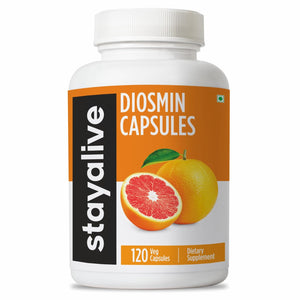 STAY ALIVE Pure Diosmin Complex 1000mg Formula, 120 Capsules, Citrus Bioflavonoids Rich Fruit Extract, 2 Month Supply, 100% Vegetarian, Non-GMO & Gluten Free Diosmin Supplement STAY ALIVE buy supplements Au