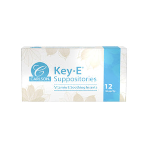 Carlson - Key-E Suppositories, 30 IU Vitamin E Suppository, Lubricates Dry Areas, Treatment