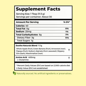 Stomach Soothe Soothe Naturals Acid Reflux Powder - L Glutamine for Gut Health, Acid Reflux Medicine, Leaky Gut Repair, Gut Lining Repair, Alginate for Acid Reflux (30 Servings) Stomach Soothe buy supplements Au
