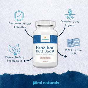 Kimi Naturals Butt Enhancer Pills - Tightening and Butt Lifting Supplements for Bigger Booty and Curvy Hips - Fast Growth Bum Enhancement 60 Capsules KIMIBuy Supplements Australia