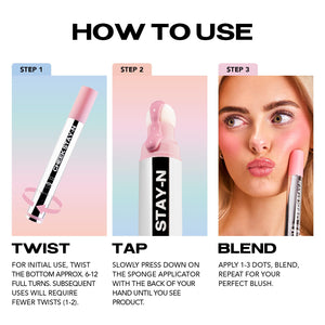 Sacheu Cheek STAY-N Liquid Blush for Cheeks — High Pigment, Buildable, Lightweight Cream Blush for Dewy & Radiant Flushed Cheeks — Long-lasting & Cruelty Free, I'm Guilty SacheuBuy Supplements Australia
