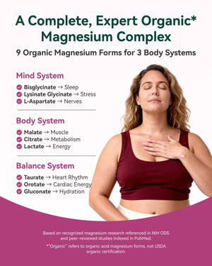 9-in-1 Magnesium Complex, 300mg Magnesium from 9 Organic Forms, Glycinate, Citrate, Malate, High Absorption for Sleep & Relaxation, Energy & Muscle Support, 90 Capsules Inner Brightness buy supplements Au