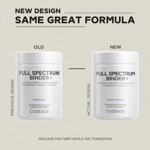 Codeage Binder + Systemic Binder Supplement - Activated Charcoal Pills, Bentonite Clay Mineral Powder, Fulvic & Humic Acids, Molybdenum, Carbon Forms - 90 Capsules CodeageBuy Supplements Australia