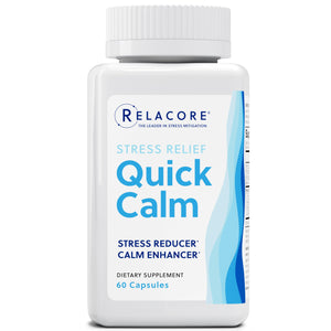 Relacore Quick Calm Mood Support Supplement with Ashwagandha, L-Theanine, Rapid Stress Relief and Relaxation – Cortisol Supplement - 60 ct Relacore buy supplements Au
