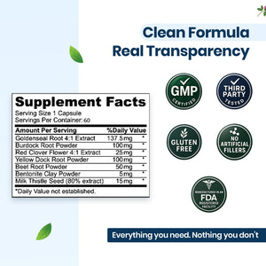 Extra Strength Fast Acting 7-in-ONE Advanced Formula - Full Body Cleanse - Detox & Liver Cleanse - Detox & Liver Repair, All Natural Toxins Remover, Healthy Cleansing Support for Liver (60 Capsule) Pure Health Brands buy supplements Au