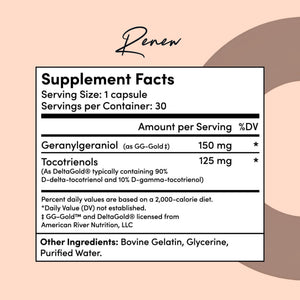 Tranont Renew - Antioxidant Complex for Vitality & Wellness | Vitamin E Tocotrienols & Geranylgeraniol | Supports Healthy Cellular Function, Joint Health, & Youthful Glow - 30 Capsules Tranont buy supplements Au