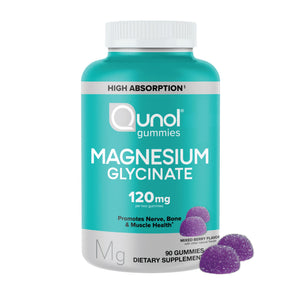 Qunol Magnesium Glycinate Gummies, 120mg of Magnesium Glycinate, High Absorption, Mixed Berry, 90 Count (Pack of 1) QunolBuy Supplements Australia
