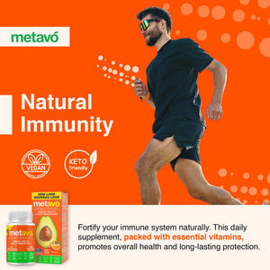 Metavo Immune Health - Natural Immune Support Supplement, Essential Zinc Supplements for Men & Women Enriched with Vitamin C, D & Copper, 60 Vegan Capsules, 30 Servings MetavoBuy Supplements Australia