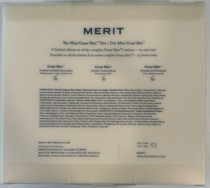 MERIT The Mini Great Skin Trio – Limited Edition Skincare Set with Double Cleanse Face Wash (15 ml), Instant Glow Serum (15 ml), and Priming Moisturizer (50 ml) MeritBuy Supplements Australia