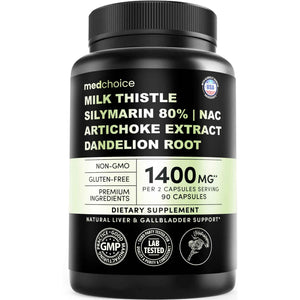 Milk Thistle Supplement w/ NAC, Artichoke & Dandelion – Liver Support Supplement & Gallbladder Supplements in One – Liver Detox – Milk Thistle