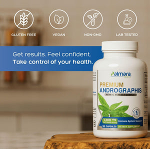 Palmara Health Premium Andrographis Paniculata Extract 1,200mg with 100mg Andrographolides Vegan Capsules for Immune & Digestive Support, Non-GMO, Gluten Free, Herbal Dietary Supplement Palmara HealthBuy Supplements Australia
