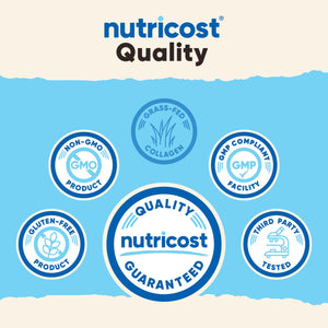 Nutricost Collagen Peptides Powder 1LB (454 G) - Grass Fed Bovine Collagen Hydrolysate (Unflavored) Nutricost buy supplements Au