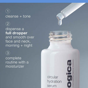 Dermalogica Circular Hydration Face Serum with Hyaluronic Acid - Deep Hydrating and Long Lasting, 0.34 fl oz