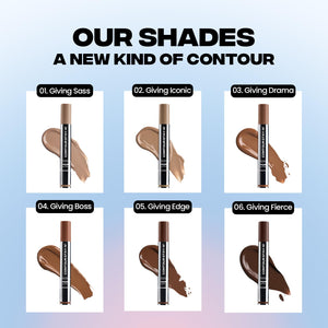 Sacheu Liquid Contour STAY-N Long Wear Cream Contour Makeup — Long Lasting, Blendable, & Lightweight Formula — Vegan & Cruelty-free, Giving Drama SacheuBuy Supplements Australia