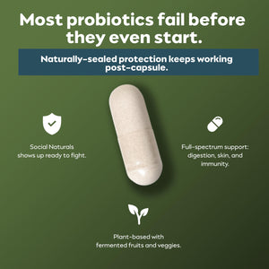 supplement productsSocial Naturals Men’s Probiotic | 20 Billion CFU | Prebiotic + Postbiotic Blend | Gut, Colon & Immune Support | Vegan | Shelf-Stable | 30 Capsules - JerryCherryUSA