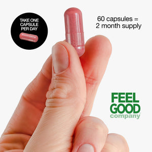 FeelGood Superfoods 1000mg Immune Support Capsules Made with 25 Organic Fruits and Vegetables, Strong Immunity Boosters with Vitamins A, C, D3, and Zinc, 60 Count FeelGood SuperfoodsBuy Supplements Australia