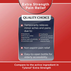 Quality Choice Easy Open Extra Strength Pain Relief, Acetaminophen 500mg Extra Strength, Pain Reliever and Fever Reducer for Headache, Backache, Toothache and Muscle Aches, 150 Count Bottle. Quality ChoiceBuy Supplements Australia