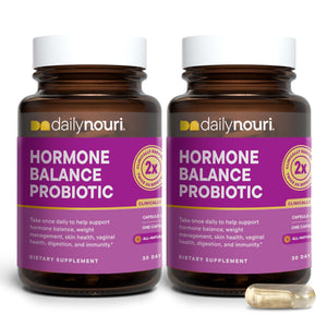 Daily Nouri Hormone Balance Probiotics for Women | Hormone Balance for Women | PMS, Hormonal Acne, & Bloating Support | 7 Clinically Studied Strains + Omega | 30-Day Supply Daily Nouri buy supplements Au
