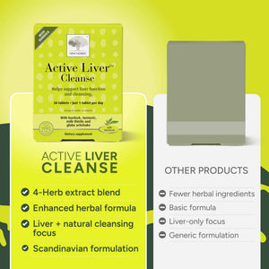 NEW NORDIC Active Liver Cleanse 30 Day Supply, Cleansing Support, 30 Tablets (Pack of 1)