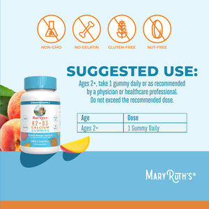 MaryRuth Organics Joint Health Liquid Drops & Vitamin K2+D3 Gummies (Peach Mango and Apricot) | Label Project Verified | Vitamins for Calcium, Joints, and Bone Support | Vegan, Non-GMO, Gluten Free MARYRUTH'SBuy Supplements Australia