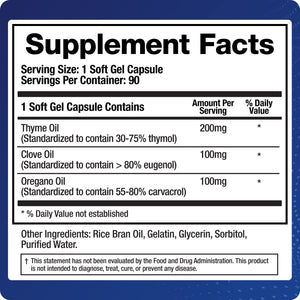 BioMatrix Biofilm Disruptor, GI Repair Digestive Supplement for Men and Women, Oil of Thyme, Oregano & Clove, Gut Microbiome & Intestinal Health Support | Microb-Defend (90 Softgels) BioMatrixBuy Supplements Australia