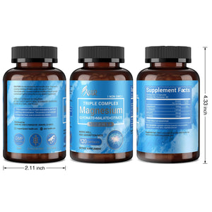 ASSR Triple Magnesium Complex – 300mg Magnesium Supplement with Glycinate, Malate & Citrate – Supports Relaxation, Muscle & Nerve Function – High Absorption, Vegan, Non-GMO, 120 Capsules ASSR buy supplements Au