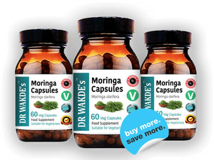 DR WAKDE'S Moringa Capsules (Moringa oleifera, 60 Veg Caps, Plant-Based Supplement, Ayurvedic Herb, All Natural, Vegan) DR WAKDE's buy supplements Au