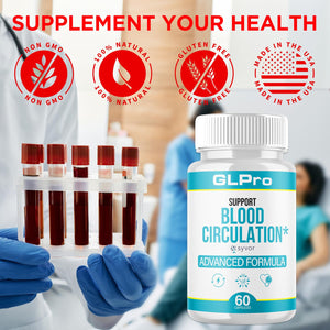 GLPro Blood Capsules, Official GLPro Blood Health Support Pills with All Natural Ingredients, Advanced Formula Supplement with Maximum Strength Premium Vitamins for Women and Men (60 Capsules) Syvor buy supplements Au