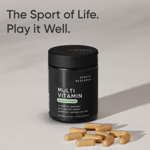 Sports Research® Multivitamin – Advanced Formula - 23 Essential Vitamins & Minerals with CoQ10 & Iodine - Daily Nutrient Support*- Non-GMO Tested & Gluten-Free -60 Veggie Capsules Sports Research buy supplements Au