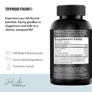 Fixxr Thyroid Support by Dr. Amie | T2 Thyroid Supplement | 30 Day Supply, 60 Capsules Fixxr buy supplements Au