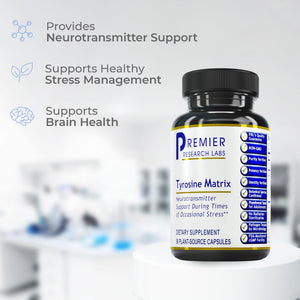 Premier Research Labs Tyrosine Matrix - L Tyrosine Supplement, L-tyrosine 944mg Capsules for Adults, Amino Acid Pills with Red Algae & Rhodiola Rosea - 90 Vegetarian Capsules Premier Research LabsBuy Supplements Australia