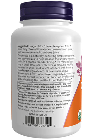 NOW Foods, D-Mannose Pure Powder, 3 oz (85 g) NOW FoodsBuy Supplements Australia